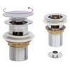 vidaXL - Afvoer - pop-up - met - overloop - 6,4x6,4x9,1 - cm - chroomkleurig