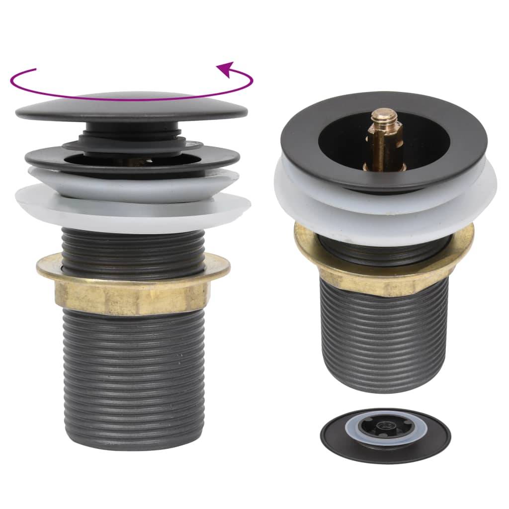 VidaXL Afvoer pop-up zonder overloop 6,4x6,4x9,1 cm grijs-0