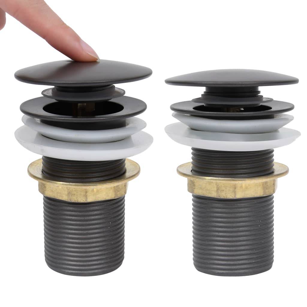 VidaXL Afvoer pop-up zonder overloop 6,4x6,4x9,1 cm grijs-1