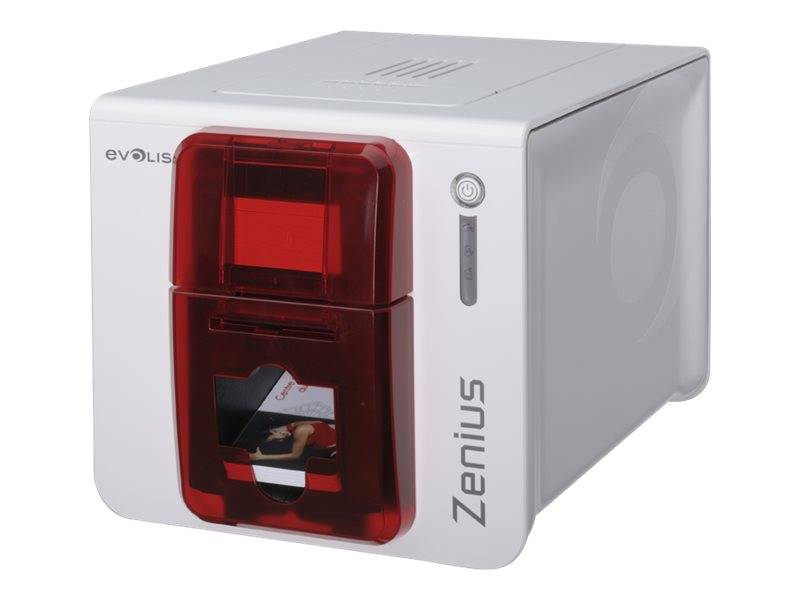 Evolis Zenius, eenzijdig, 12 dots/mm (300 dpi), USB, kabel (USB), rood-0