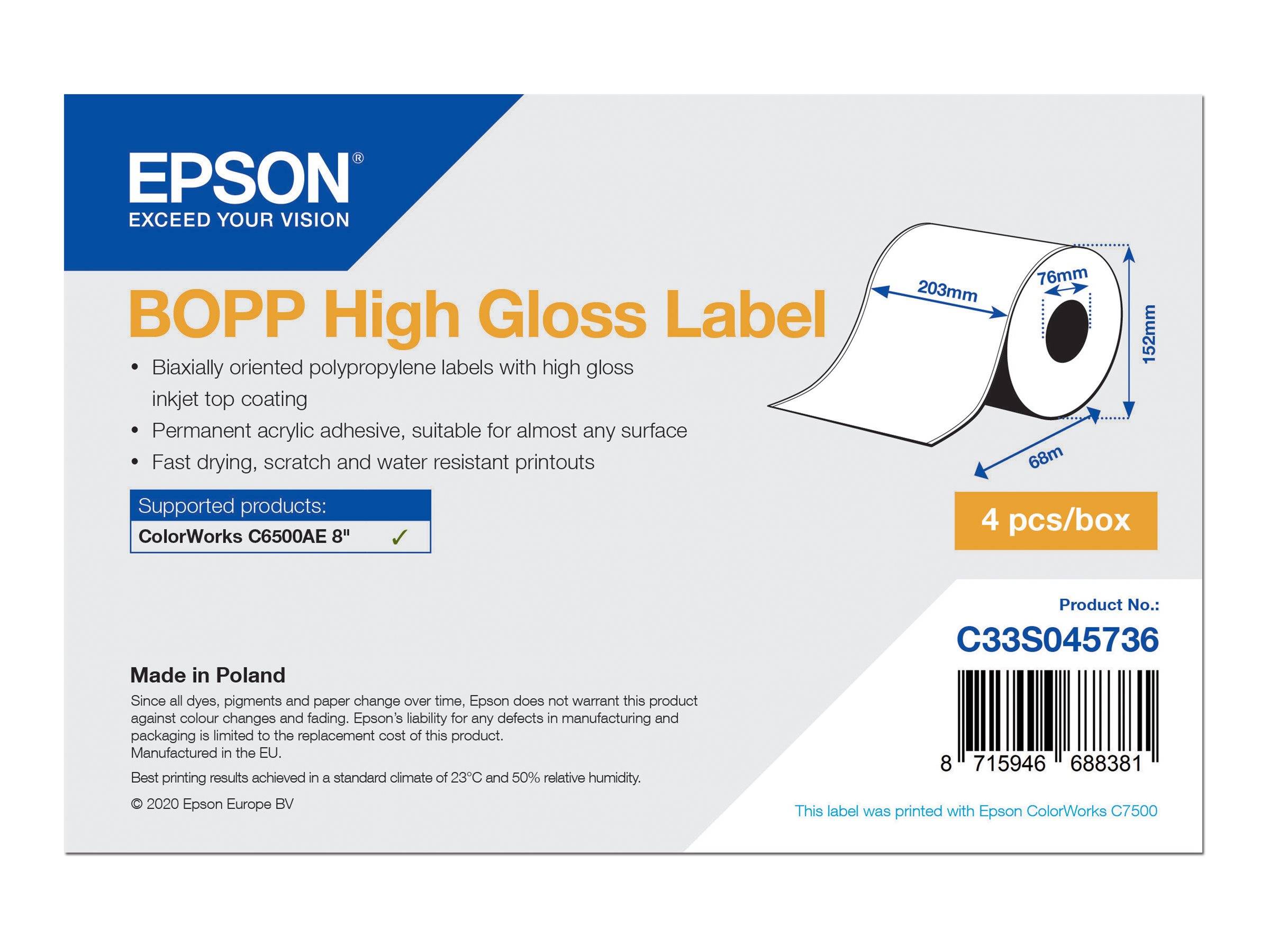 Epson labelrol, synthetisch, 203 mm-0