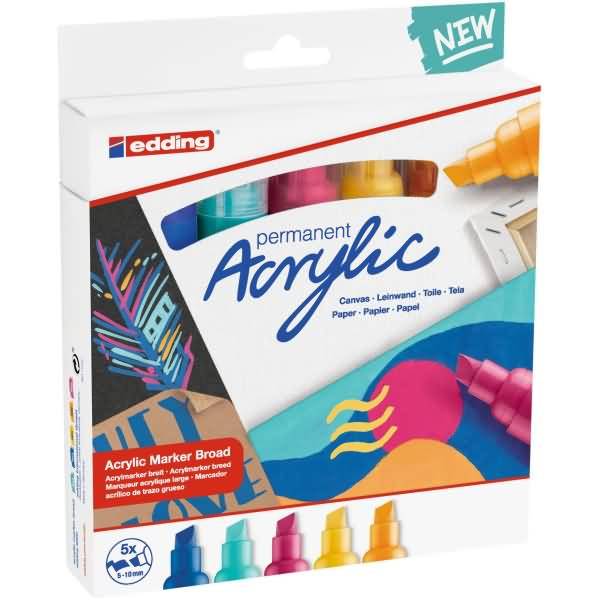 ACRYLIC MARKER ASS 5ST BREED BASIC-1