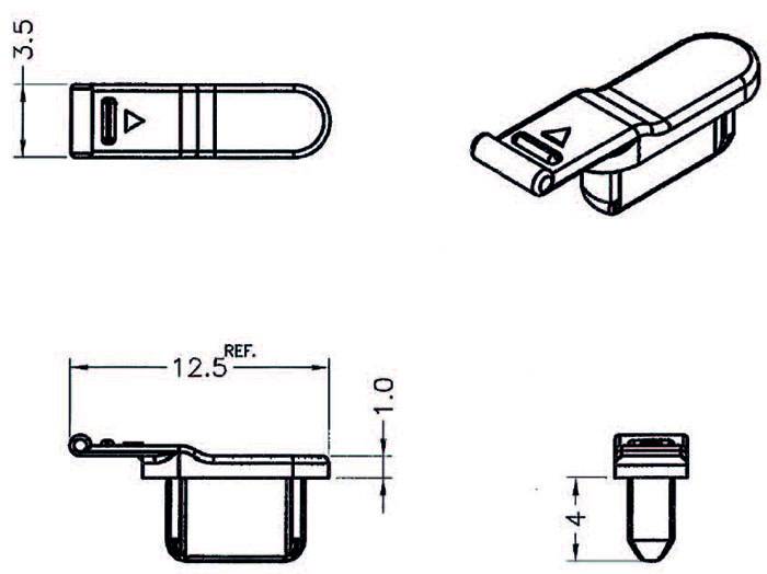 Afsluit cover / Poortbeschermer voor 8-pins Lightning poorten / zonder greep (10 stuks)-2