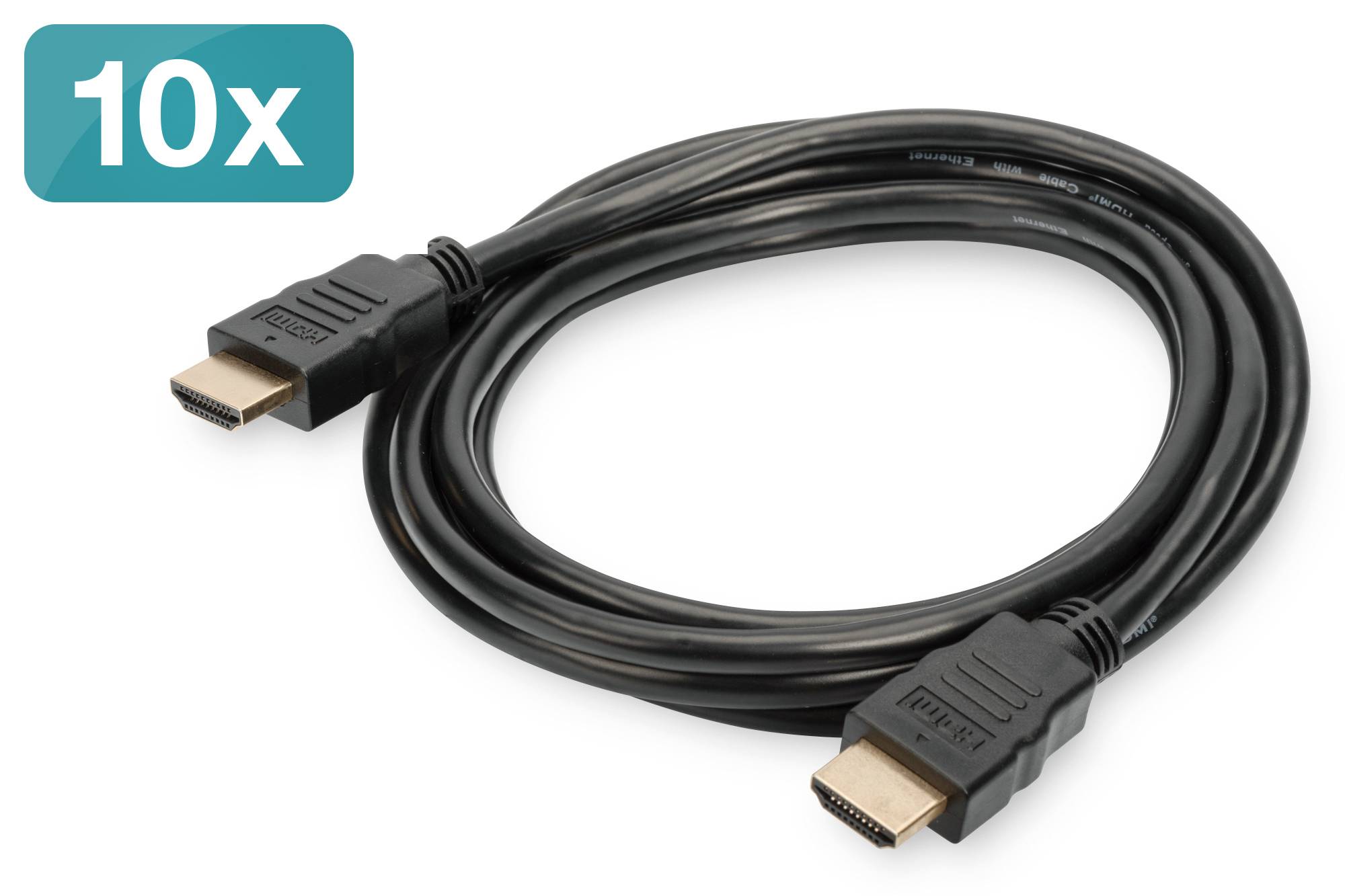DIGITUS HDMI-kabel Ethernet 4K UHD St./St. 10 stuks 3m-0