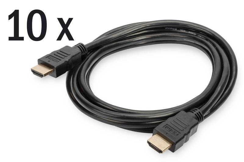 DIGITUS HDMI-kabel Ethernet 4K UHD St./St. 10 stuks 3m-3