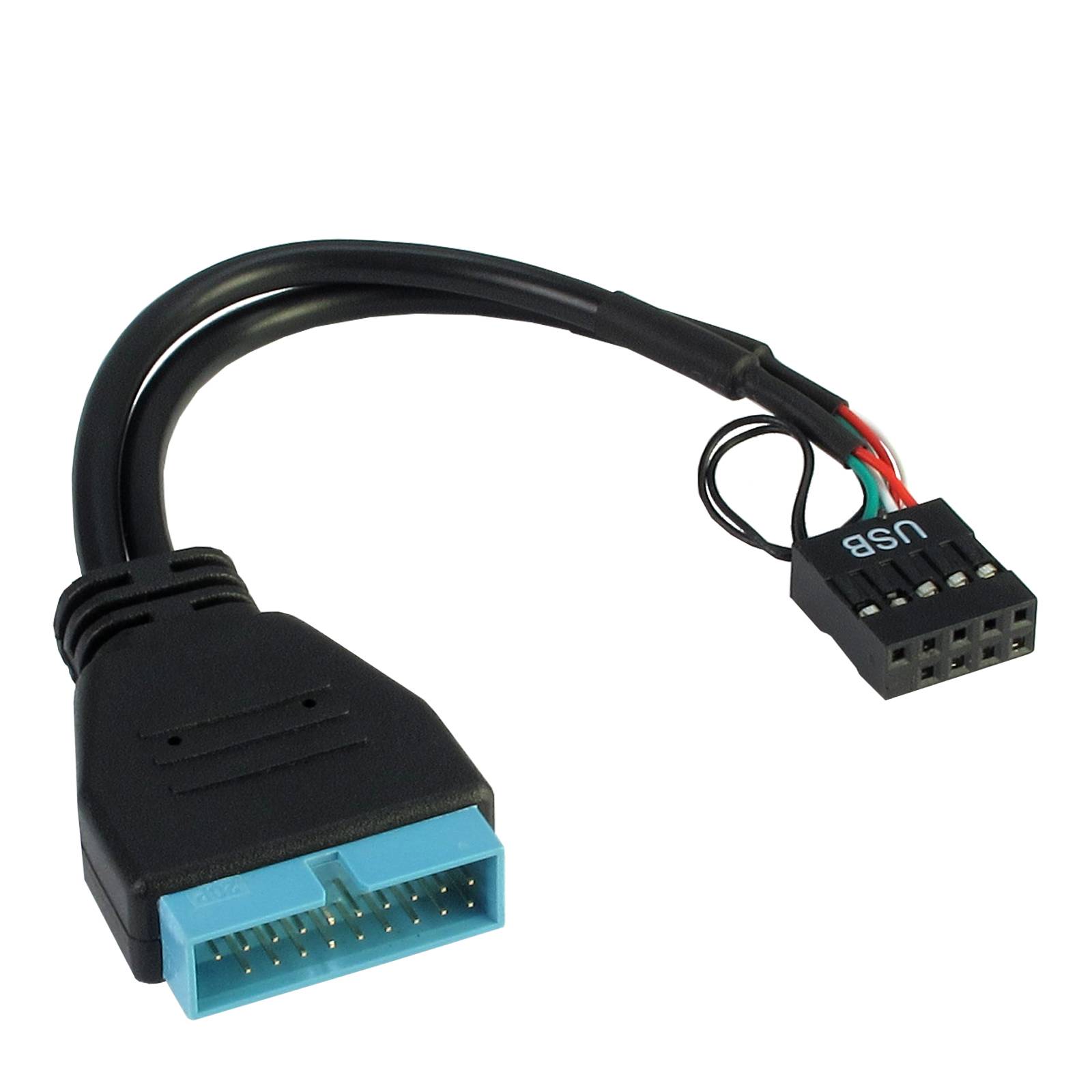 Inter-Tech-adapter USB USB 3.0 naar USB 2.0 9-pins-1