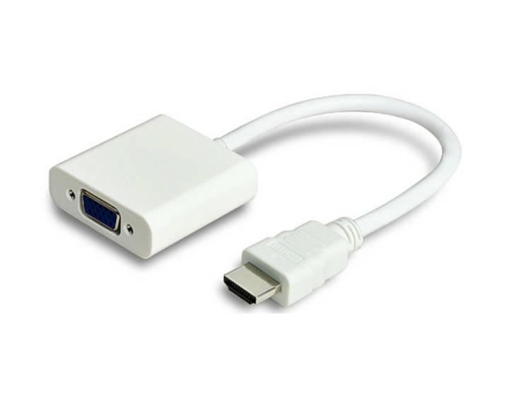 JJ JouJye 2240 HDMI / VGA Adapter [1x HDMI-stekker - 1x VGA-bus] Wit 16.00 cm-1