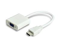 JJ JouJye 2240 HDMI / VGA Adapter [1x HDMI-stekker - 1x VGA-bus] Wit 16.00 cm-2