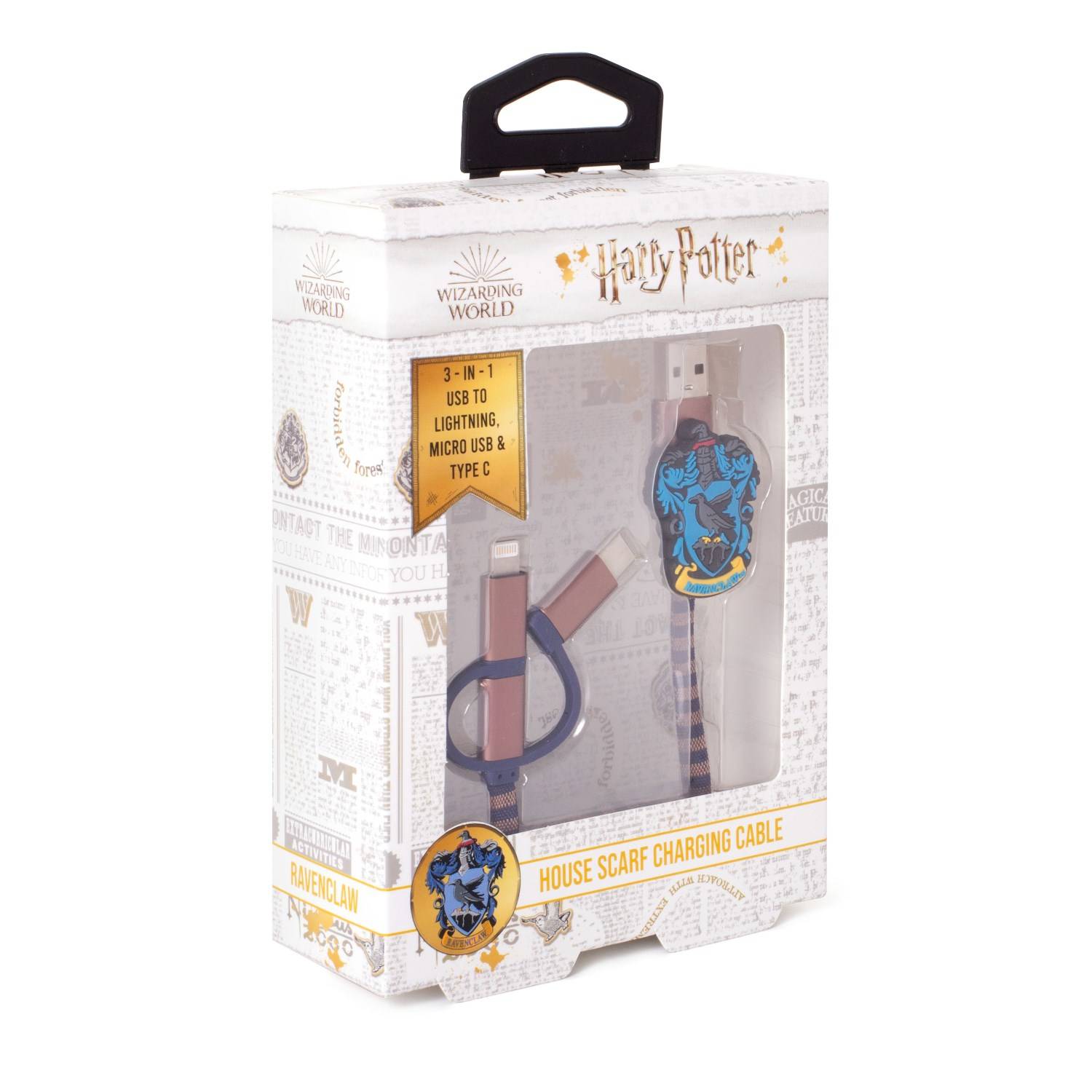 Duimen omhoog! Oplaadkabel Ravenclaw 3in1 Lightning/Micro/USBC-2