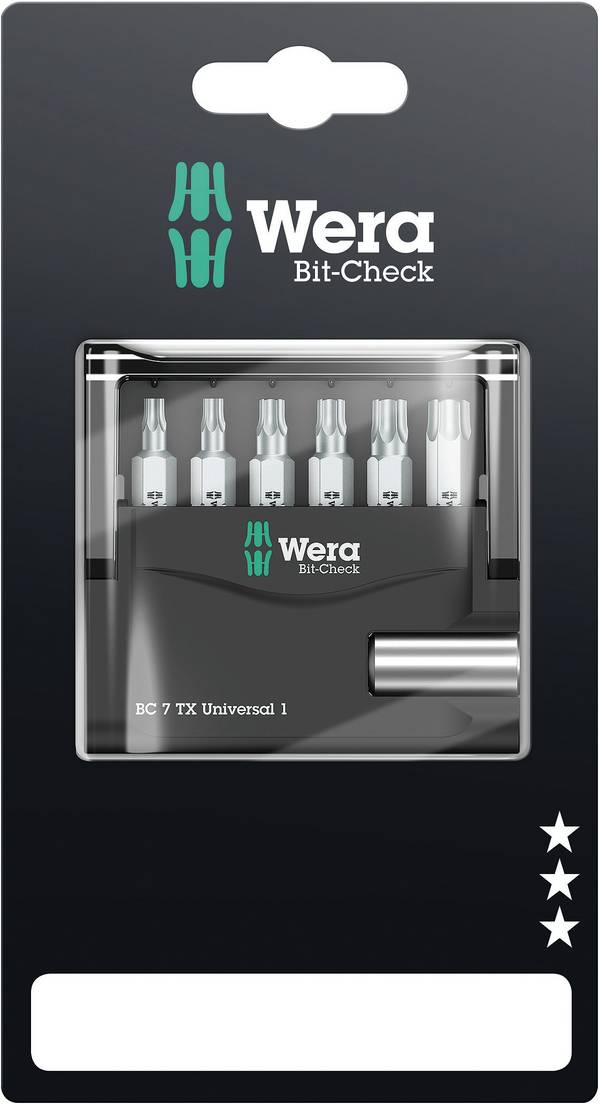 Wera 867/1 Z Mini-Check TORX® 05073404001 Bitset 7-delig Binnen-Torx