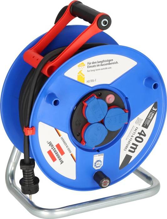Brennenstuhl Garant bouwplaats kabelhaspel | IP44 | 3 contacten | 3x 2,50mm² | 40 meter-0