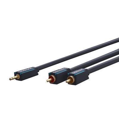 Clicktronic 3,5-mm-AUX-auf-Cinch-Adapterkabel, stereo Premium-Kabel | 1x 3,5-mm-Klinken-Stecker  2x Cinch-Stecker | 5,0