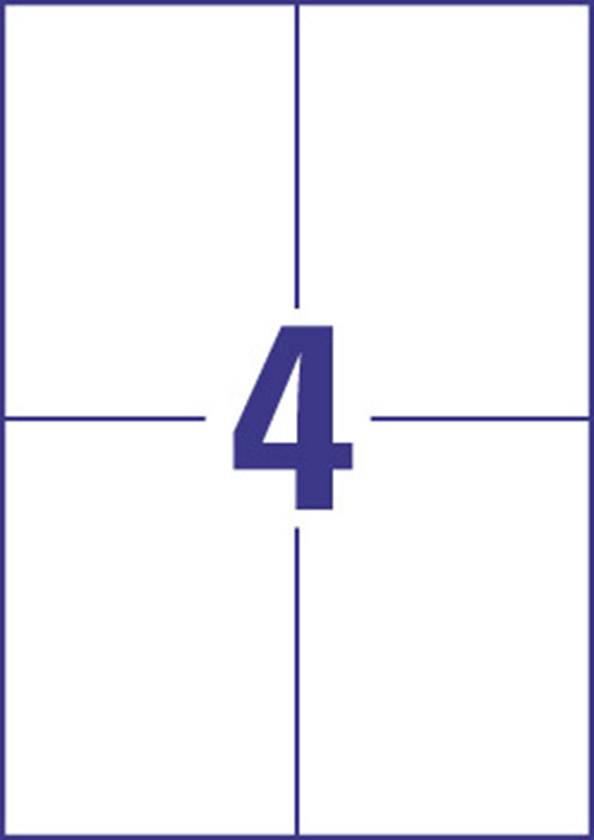 Getal '4' in het blauw op een witte achtergrond, gecentreerd, onderverdeeld door blauwe lijnen.