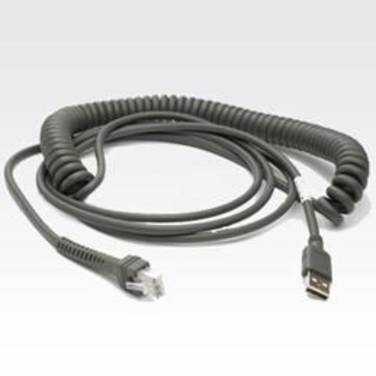 Zebra connection cable, USB, Connection cable, USB, length: 2.7 m, coiled, cable code: U12