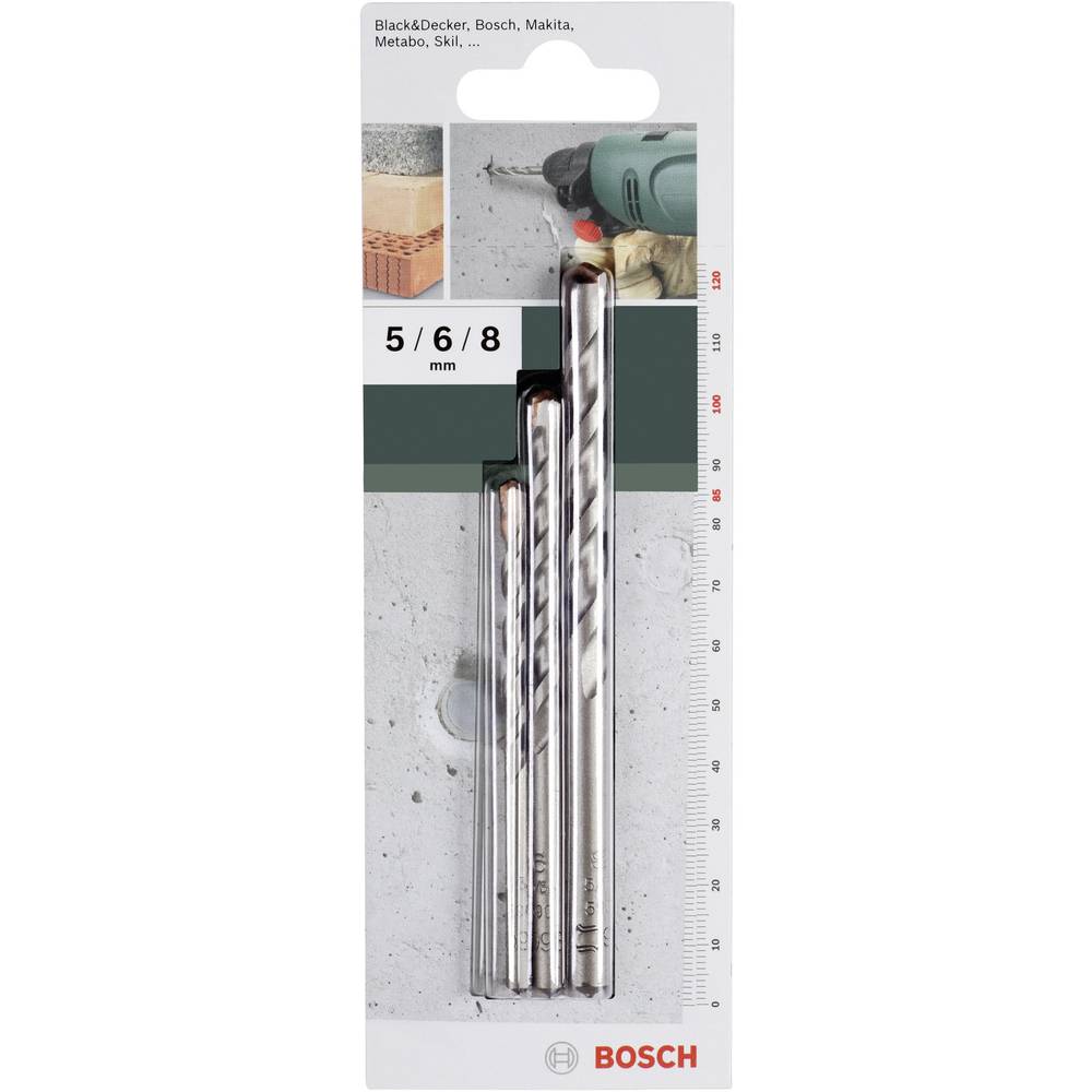Bosch Accessories 2609255416 Carbide Beton-spiraalboren set 3-delig 5 mm, 6 mm, 8 mm Cilinderschacht 1 set(s)