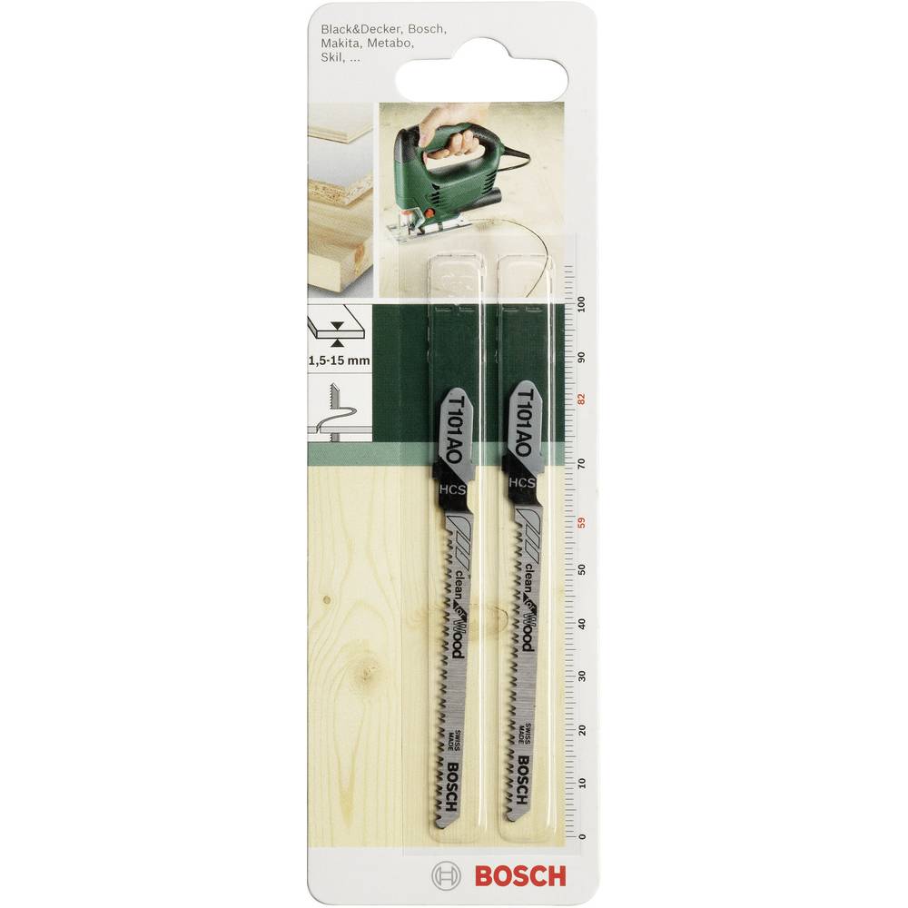 Bosch Accessories 2609256723 Decoupeerzaagblad HCS, T 101 AO Clean for Wood 2 stuk(s)