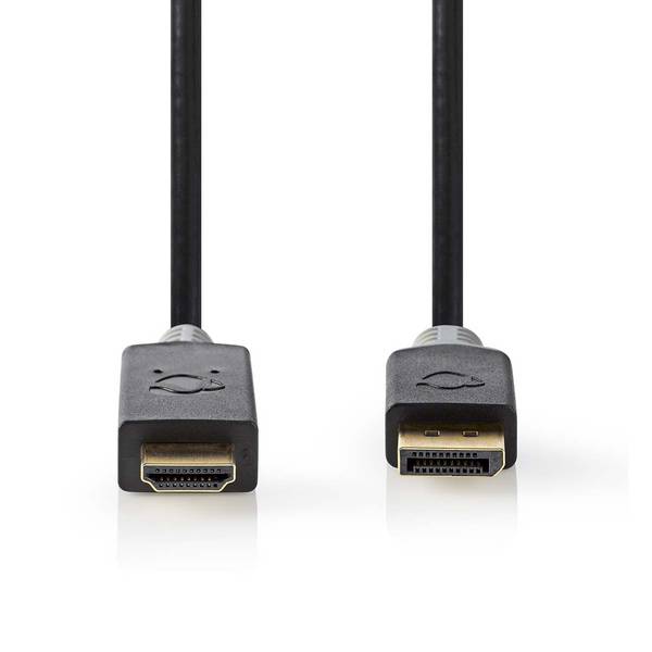 Nedis DisplayPort naar HDMI kabel - DP 1.2 / HDMI 1.4 (4K 30Hz) / zwart - 3 meter