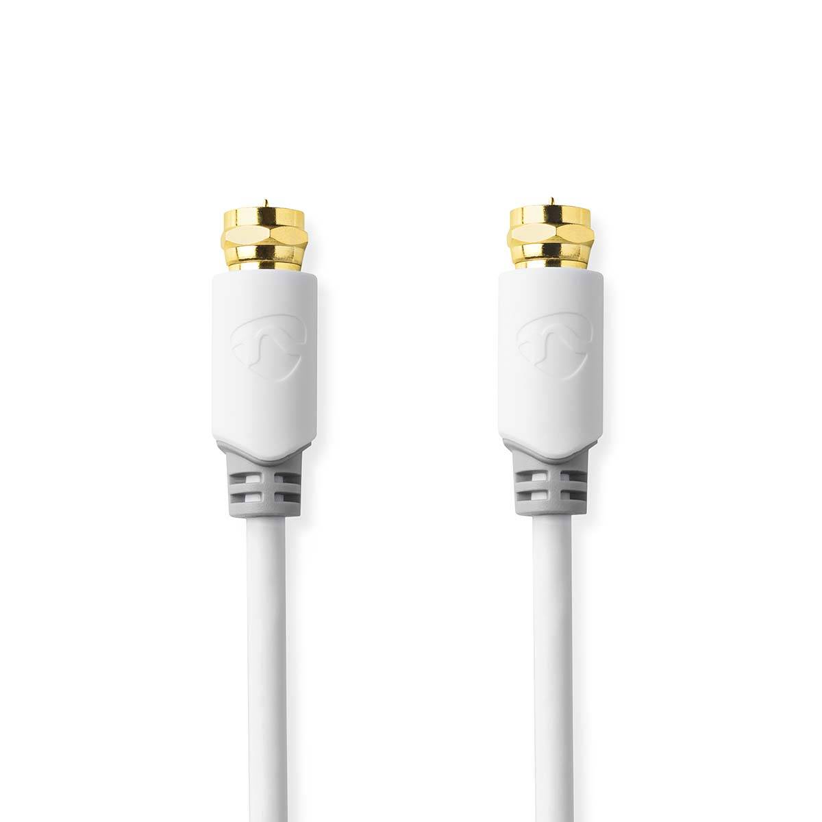 Nedis F (m) - F (m) coaxkabel - rechte connectoren / wit - 3 meter-1