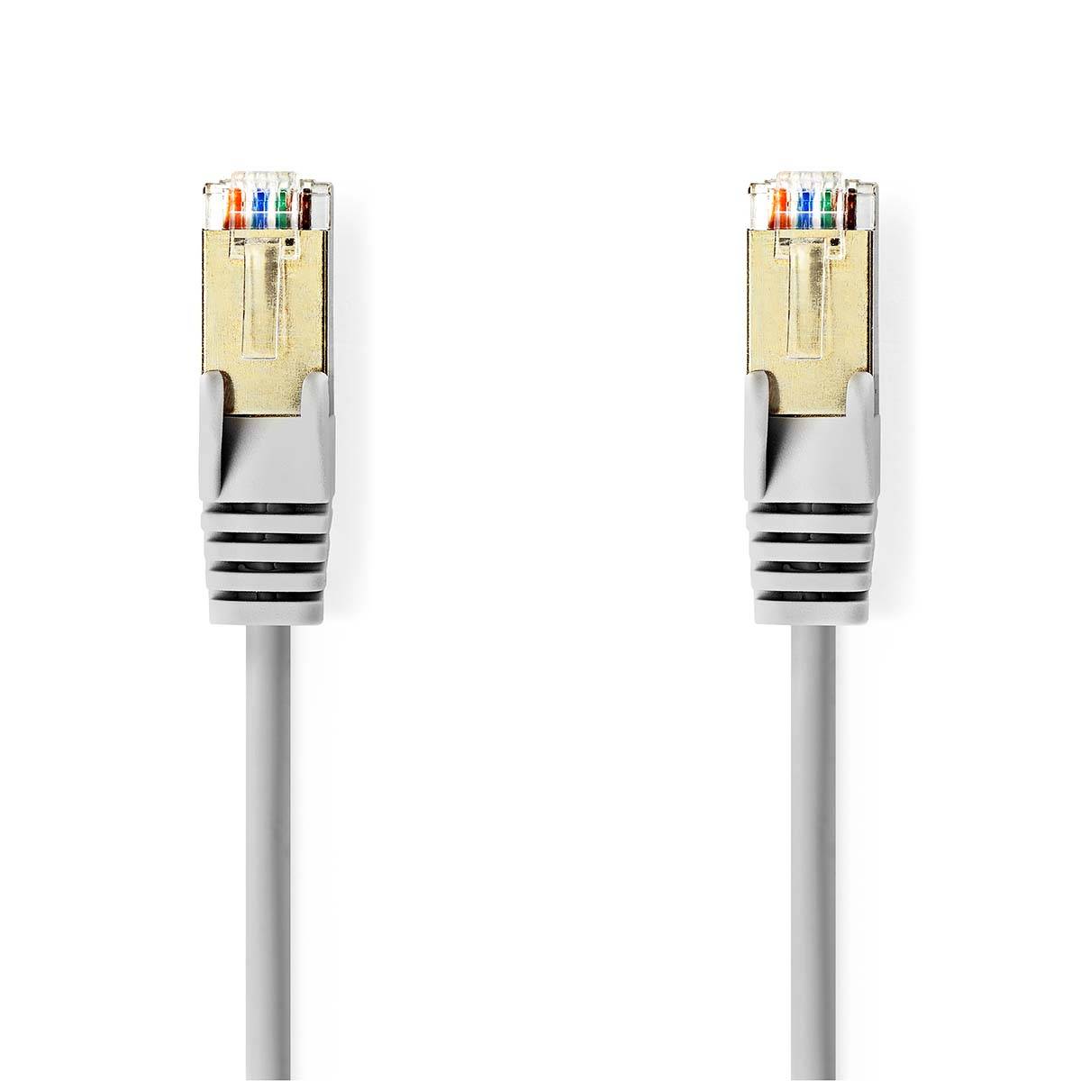 CAT5e Netwerkkabel | SF/UTP | RJ45 Male | RJ45 Male | 3.00 m | Rond | PVC | Grijs | Doos-1