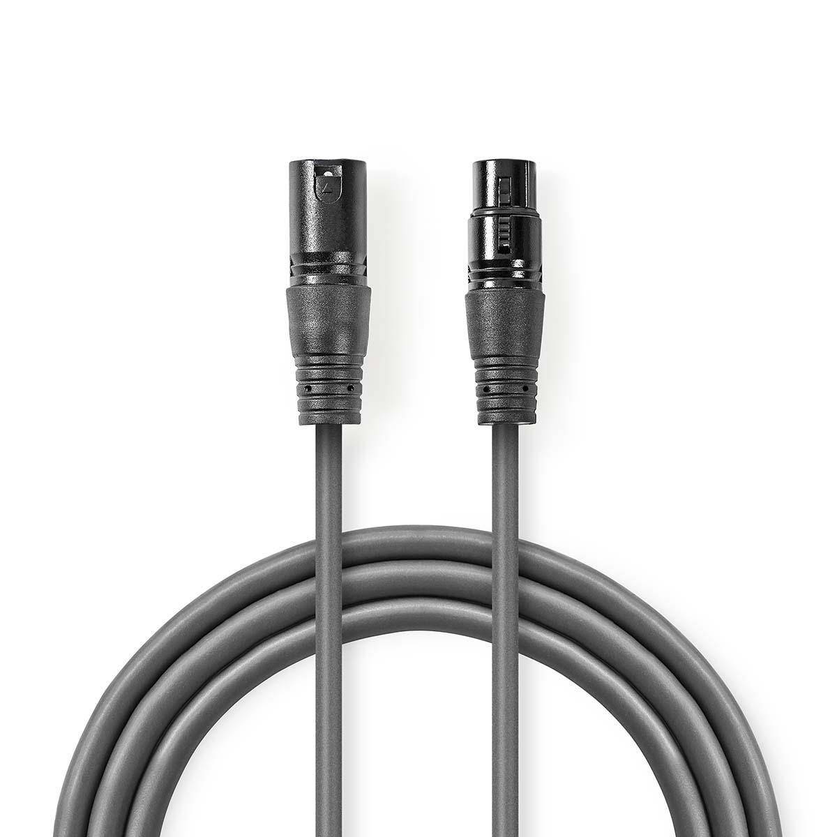 Nedis 3-pins XLR (m) - 3-pins XLR (v) DMX kabel - 0,50 meter-1