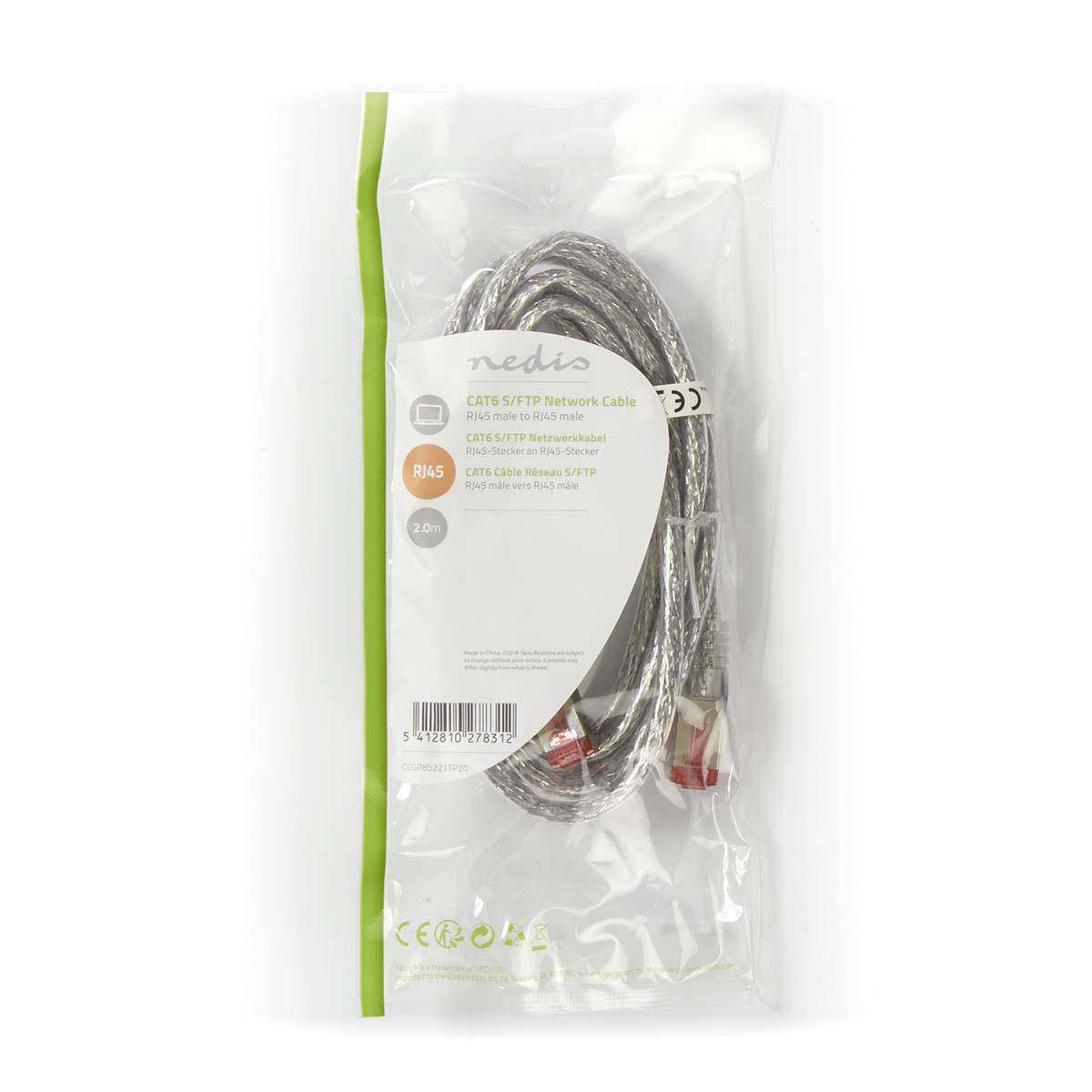 S/FTP CAT6 Gigabit netwerkkabel / transparant - LSZH - 2 meter-2