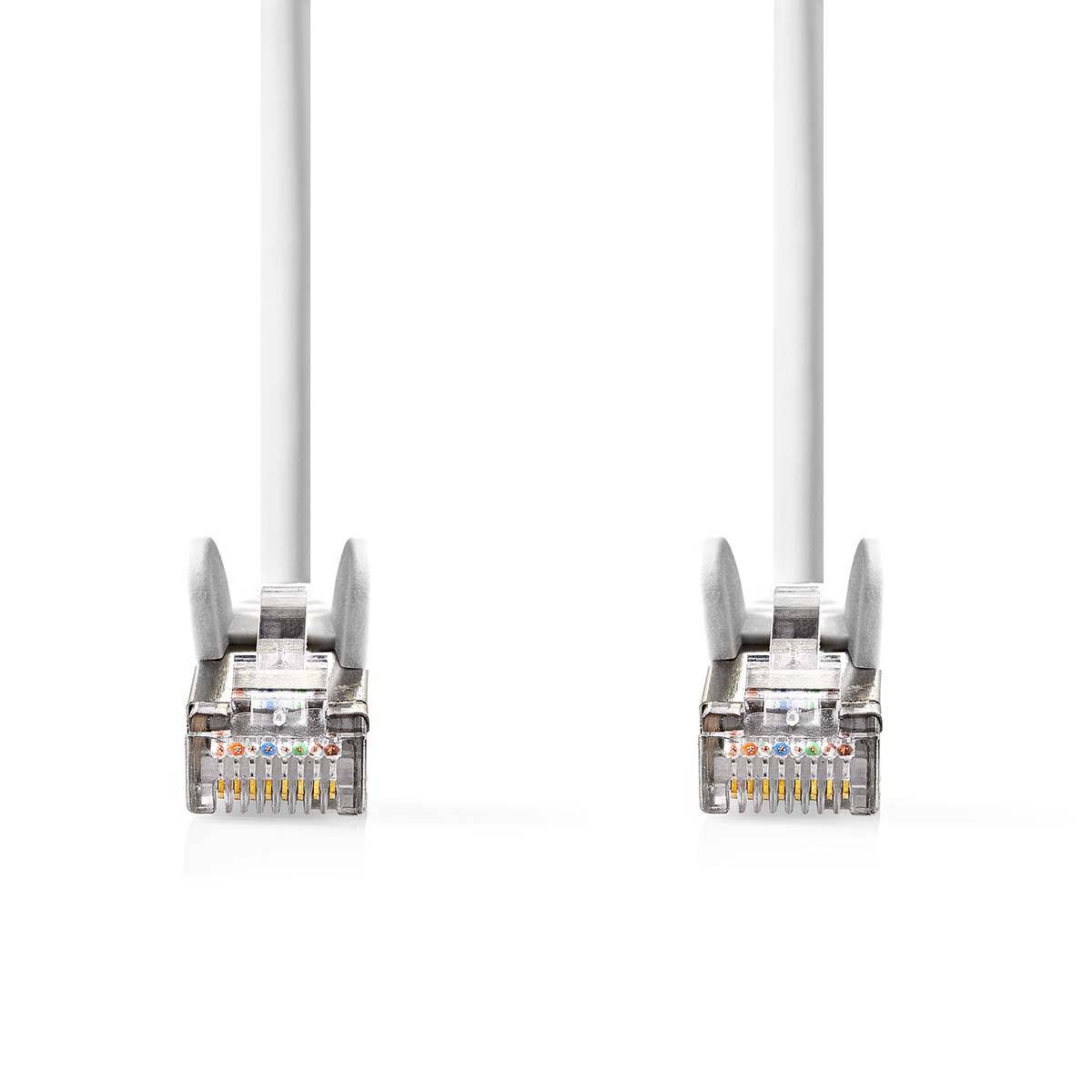 CAT5e Netwerkkabel | SF/UTP | RJ45 Male | RJ45 Male | 0.50 m | Rond | PVC | Wit | Polybag-0