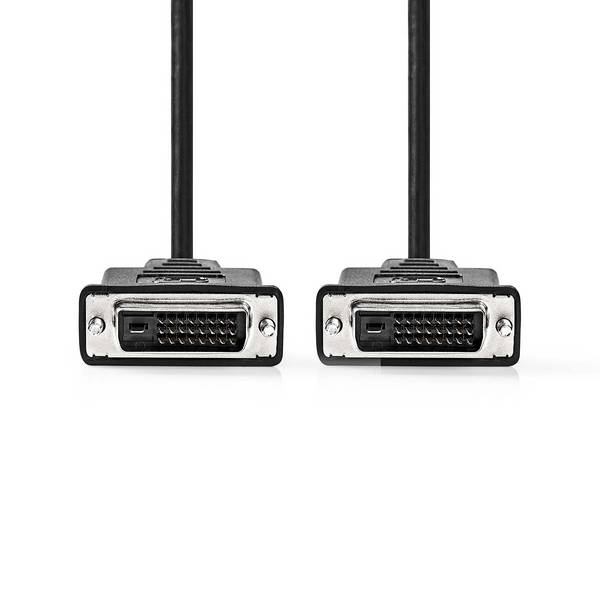 DVI-Kabel | DVI-D 24+1-Pins Male | DVI-D 24+1-Pins Male | 2560x1600 | Vernikkeld | 10.0 m | Recht | PVC | Zwart |