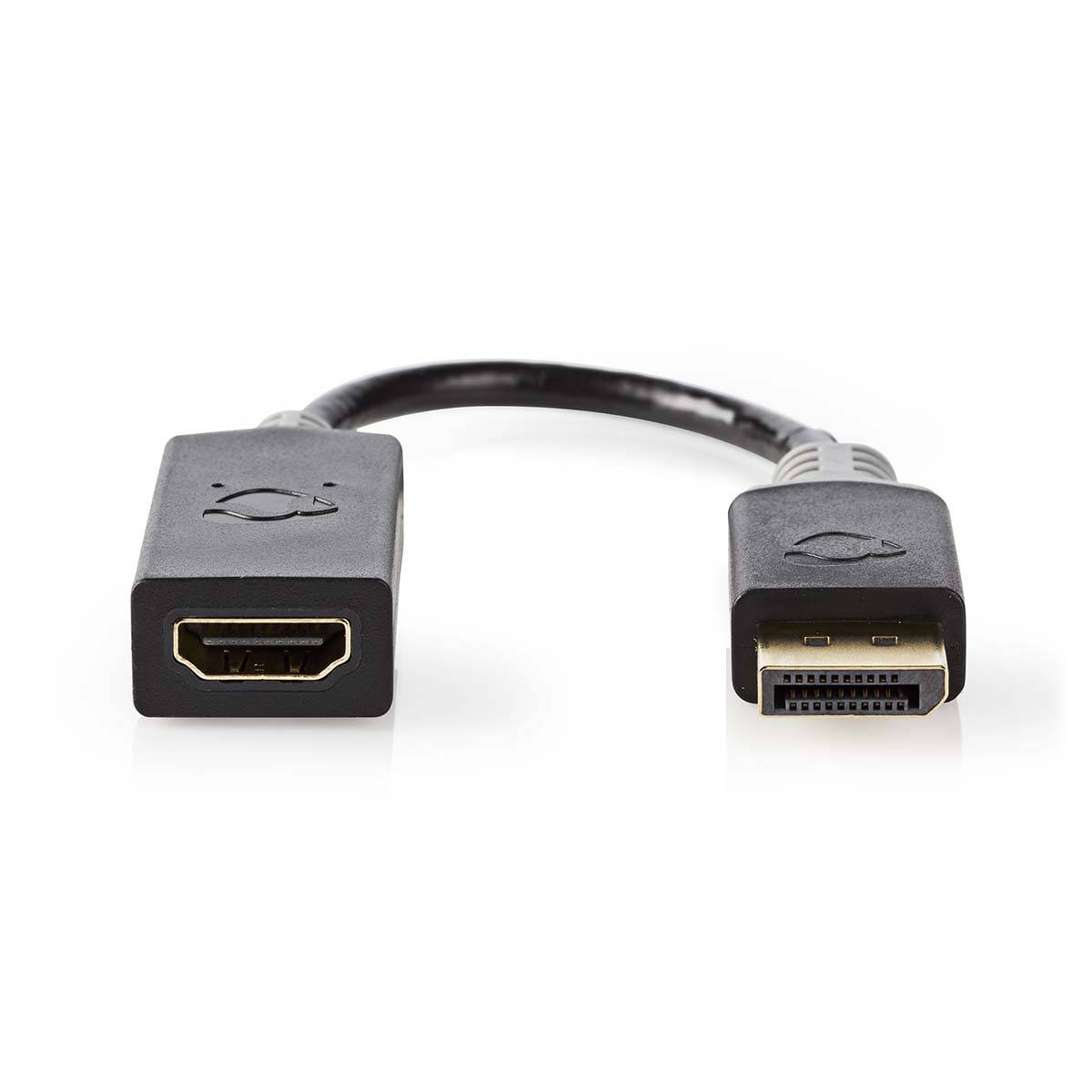 Nedis DisplayPort naar HDMI adapter - DP 1.2 / HDMI 1.4 (4K 30Hz) / zwart - 0,20 meter-0