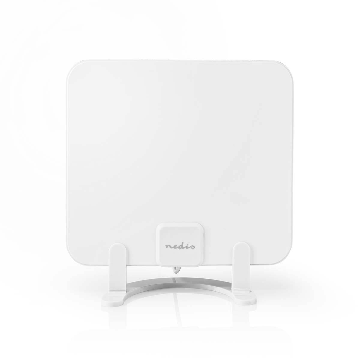 Nedis FM/UHF/VHF DVB-T/T2 DAB+ HDTV antenne voor binnen - actief - 30 dB - LTE700 filter / wit - 2,1 meter-0