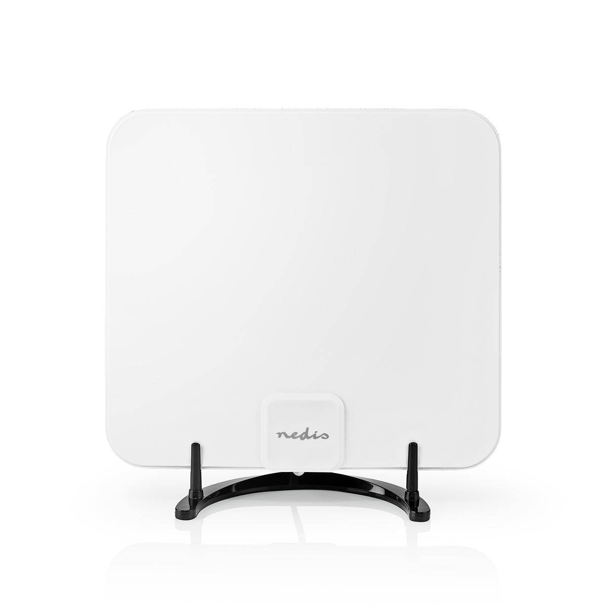 Nedis FM/UHF/VHF DVB-T/T2 DAB+ HDTV antenne voor binnen - actief - 30 dB - LTE700 filter / wit - 2,1 meter-2