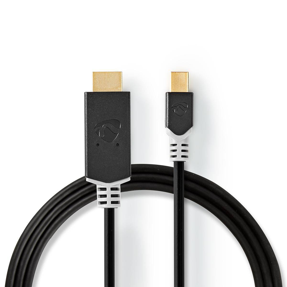 Mini DisplayPort-Kabel | DisplayPort 1.4 | Mini-DisplayPort Male | HDMI™ Connector | 48 Gbps | Verguld | 2.00 m | Rond-1