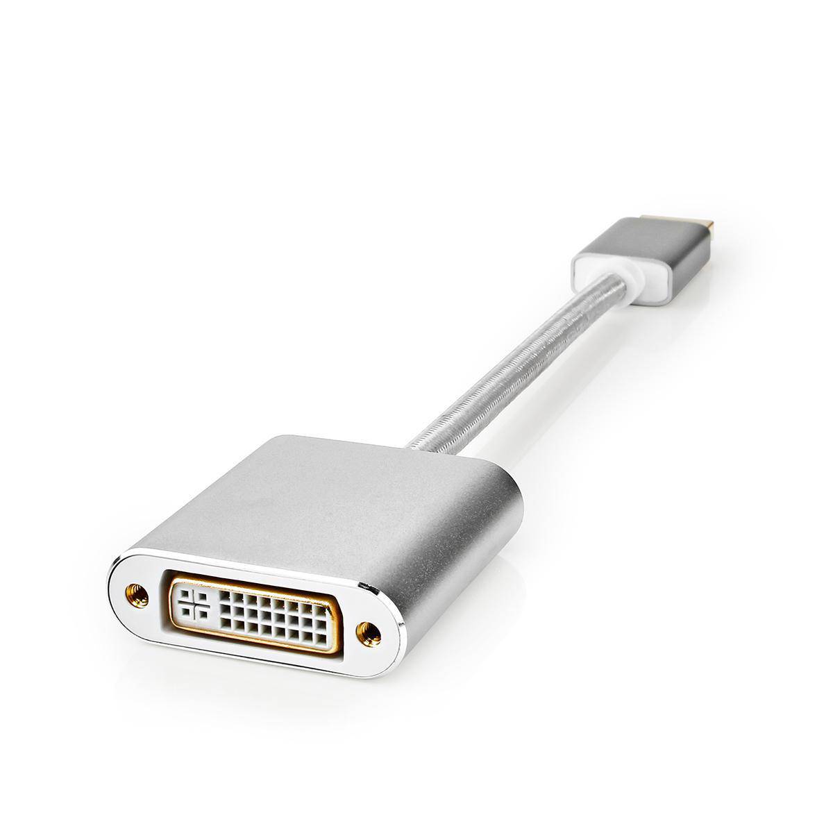 Nedis Premium DisplayPort 1.2 naar DVI adapter (1920 x 1200) / aluminium - 0,20 meter-2