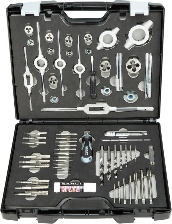 Draadsnijgereedschaps- set HSS 61-delig M3-M12 EXACT