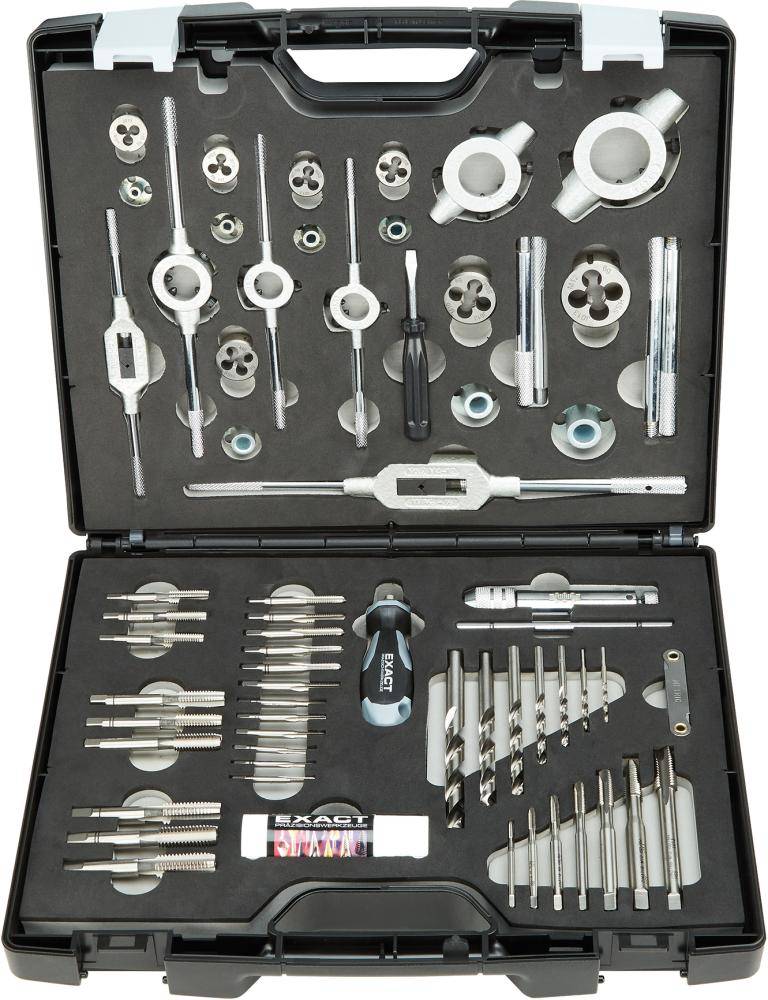 Draadsnijgereedschaps- set HSS 61-delig M3-M12 EXACT-0