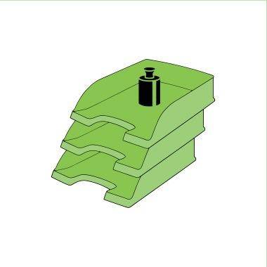 Esselte-Leitz LEITZ Briefbak Plus A4, Zilver - 5 Stuks - 5227-00-84-1