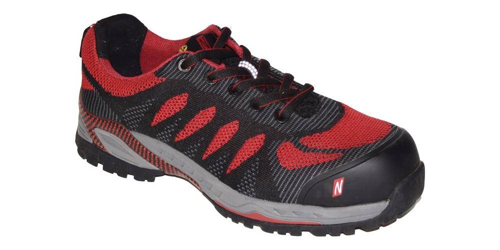Veiligheidsschoen PRO STEP maat 45 W. 11 zwart/rood S1P SRC EN ISO 20345, EN 613