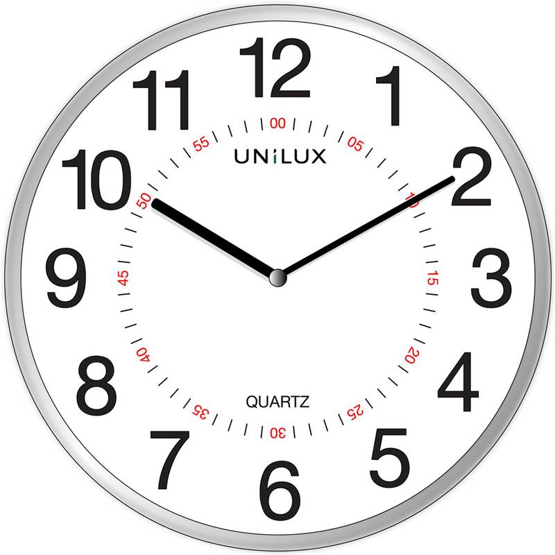 Unilux ARIA wandklok metaal grijs Diameter: 305-0