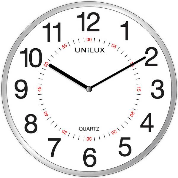 Unilux ARIA wandklok metaal grijs Diameter: 305
