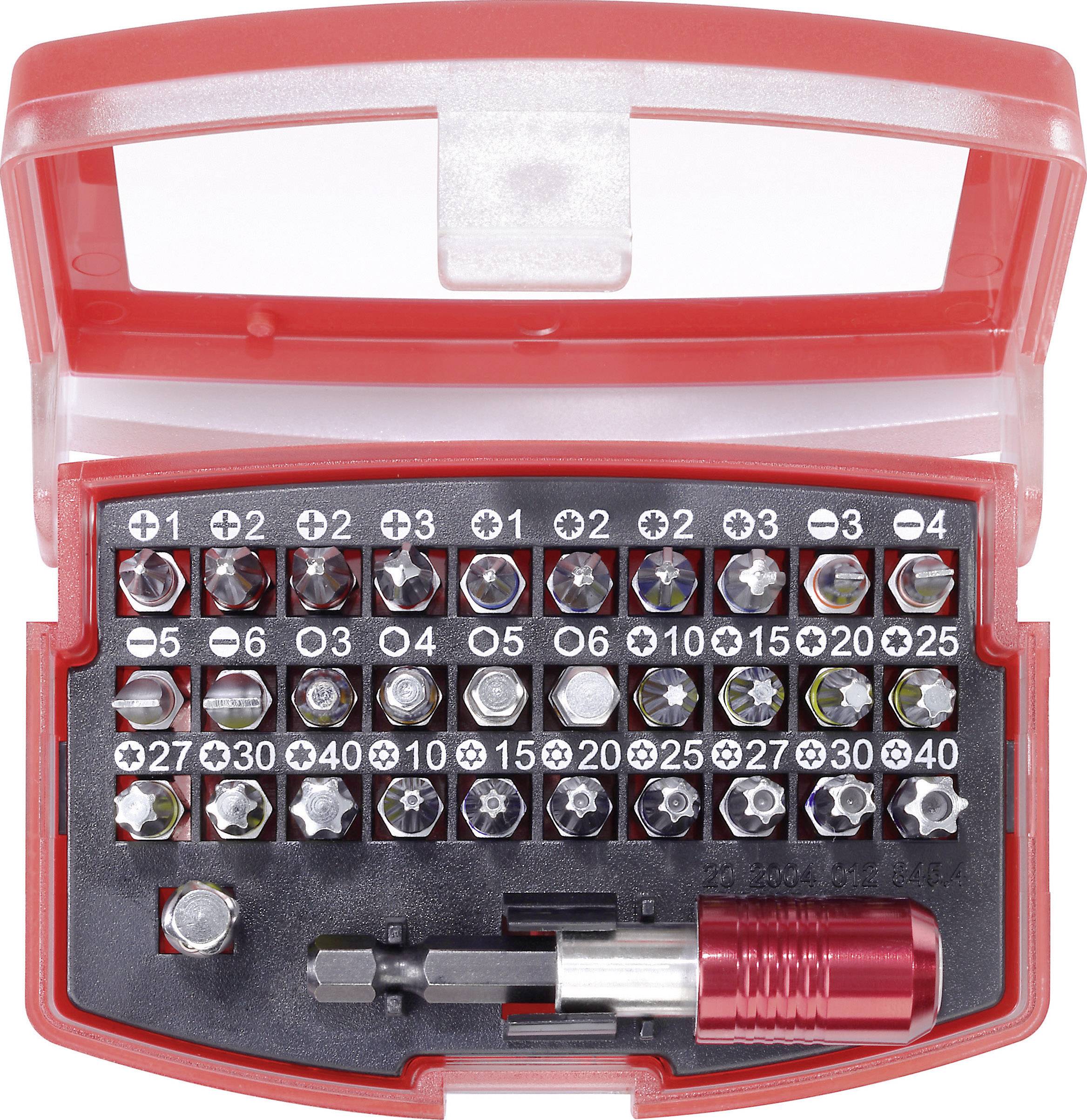 TOOLCRAFT 820873 Bitset 32-delig Plat, Kruiskop Phillips, Kruiskop Pozidriv, Inbus, T-profiel, T-profiel met gat-2