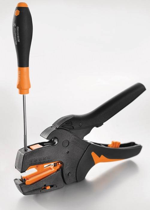 Automatische striptang voor 0,2-6mm² aders, 5-12mm striplengte & kabelknippen tot 2mm
