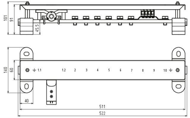 DEHN Potentialausgleichsschiene PAS EX 11AP SET-1