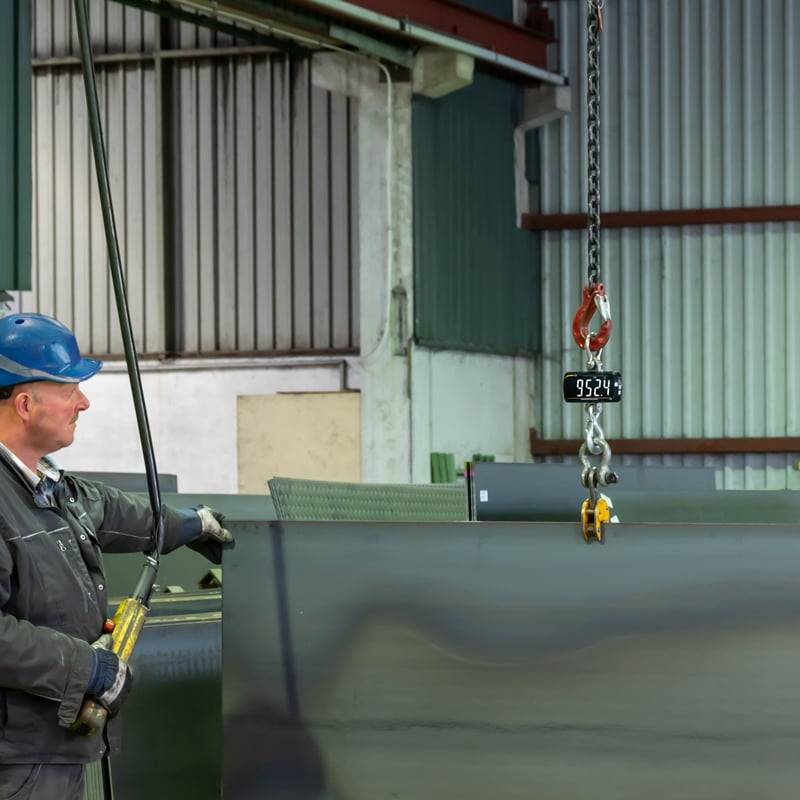 PCE Instruments PCE-CS 1000LD PCE-CS 1000LD Kraanweegschaal Weegbereik (max.) 1000 kg werkt op batterijen Zwart-6