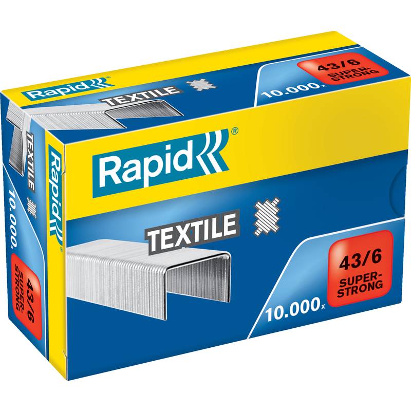 Nieten Rapid 43/6 textiel gegalvaniseerd strong 10000 stuks-0