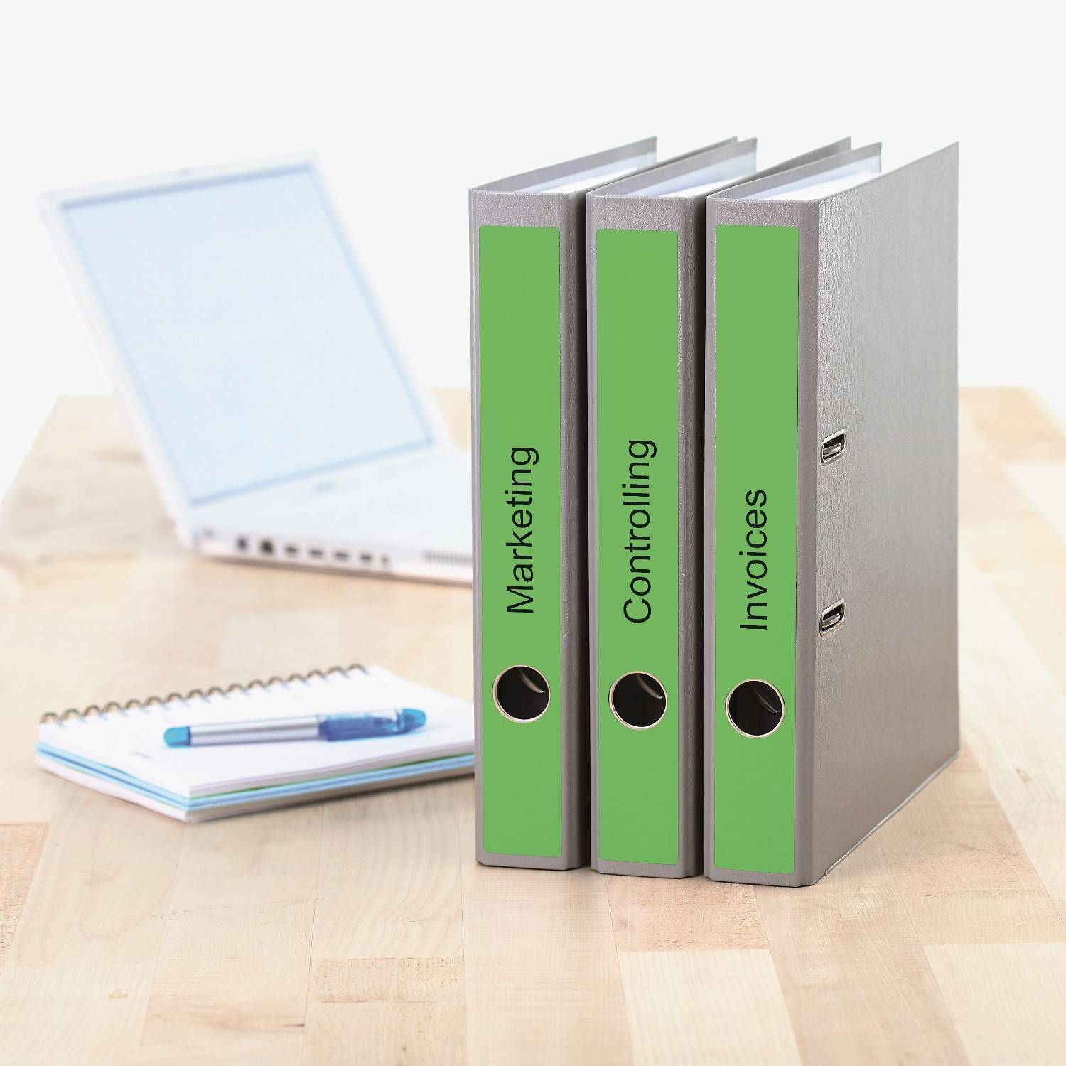 HERMA mapetiketten A4 groen 38x297 mm papier ondoorzichtig 100 stuks.-7