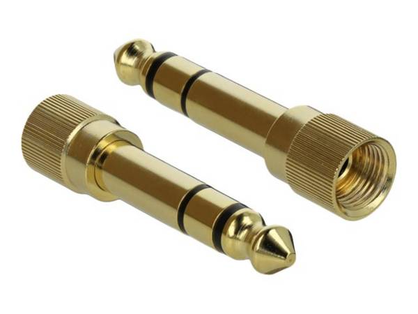 Delock 3,5mm Jack verlengkabel met schroefbare 6,35mm Jack adapter | 0,50 meter