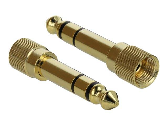 Delock 3,5mm Jack verlengkabel met schroefbare 6,35mm Jack adapter | 0,50 meter-0