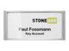 Duurzame naamplaatjes Classic met magneet 34x74mm 10 stuks zilver