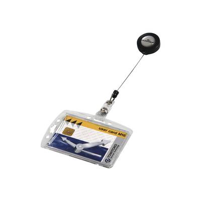 Durable kaarthouder - 5,4 x 8,7 cm - Inclusief badge reel - 25 stuks-0