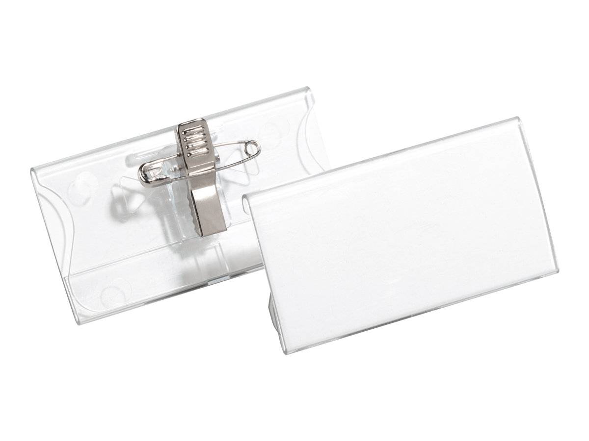 Duurzame naamplaatjes met clip, 40x75 mm, acryl, verpakking van 25 stuks.-3