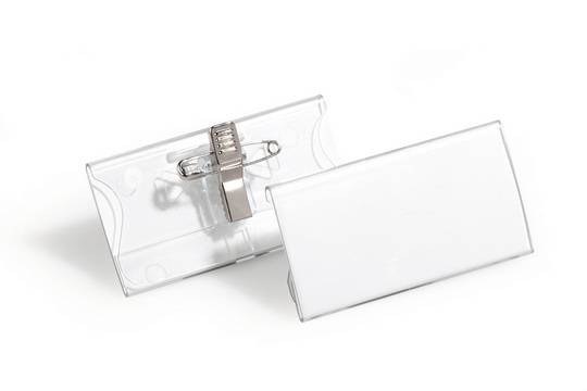 Duurzame naamplaatjes met clip, 40x75 mm, acryl, verpakking van 25 stuks.-6